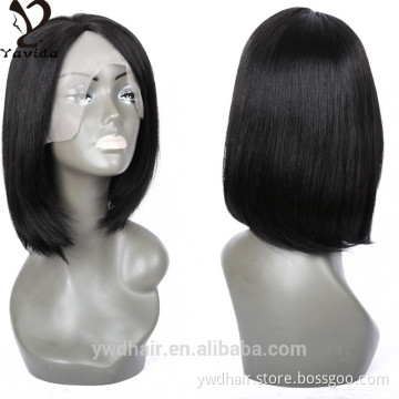 7A Full Lace Wig With Baby Hair Peruvian Straight Hair short wigs For Black Women Lace Frontals With Baby hair Hot sale bob wigs